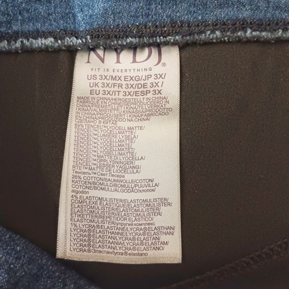 3X NYDJ Bailey Relaxed Straight Ankle Pull-On Jeans Missionblue - Picture 4 of 6